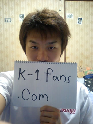 Sato supports K-1Fans.com!